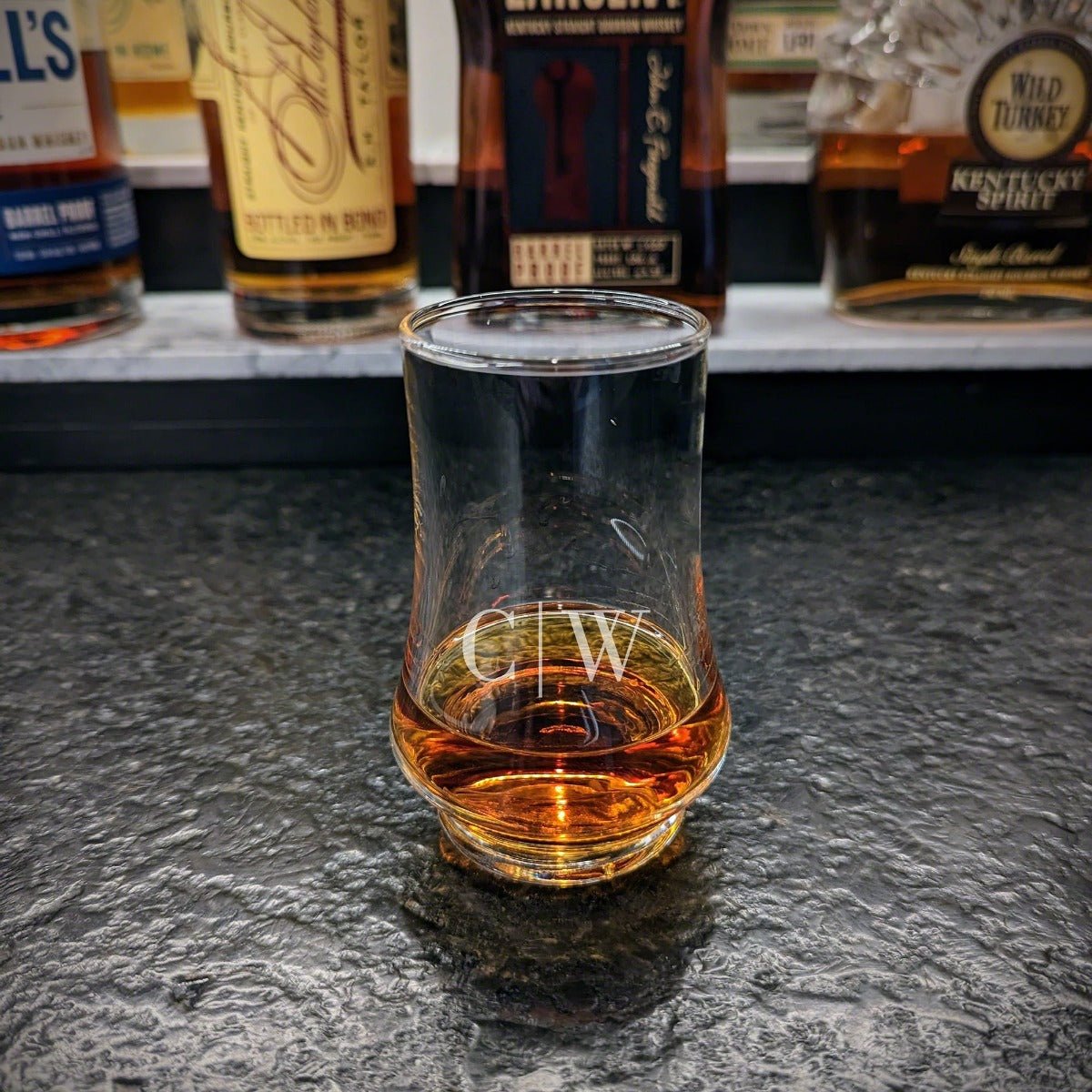 Kenzie Personalized Whiskey Tasting Glasses Set of 4