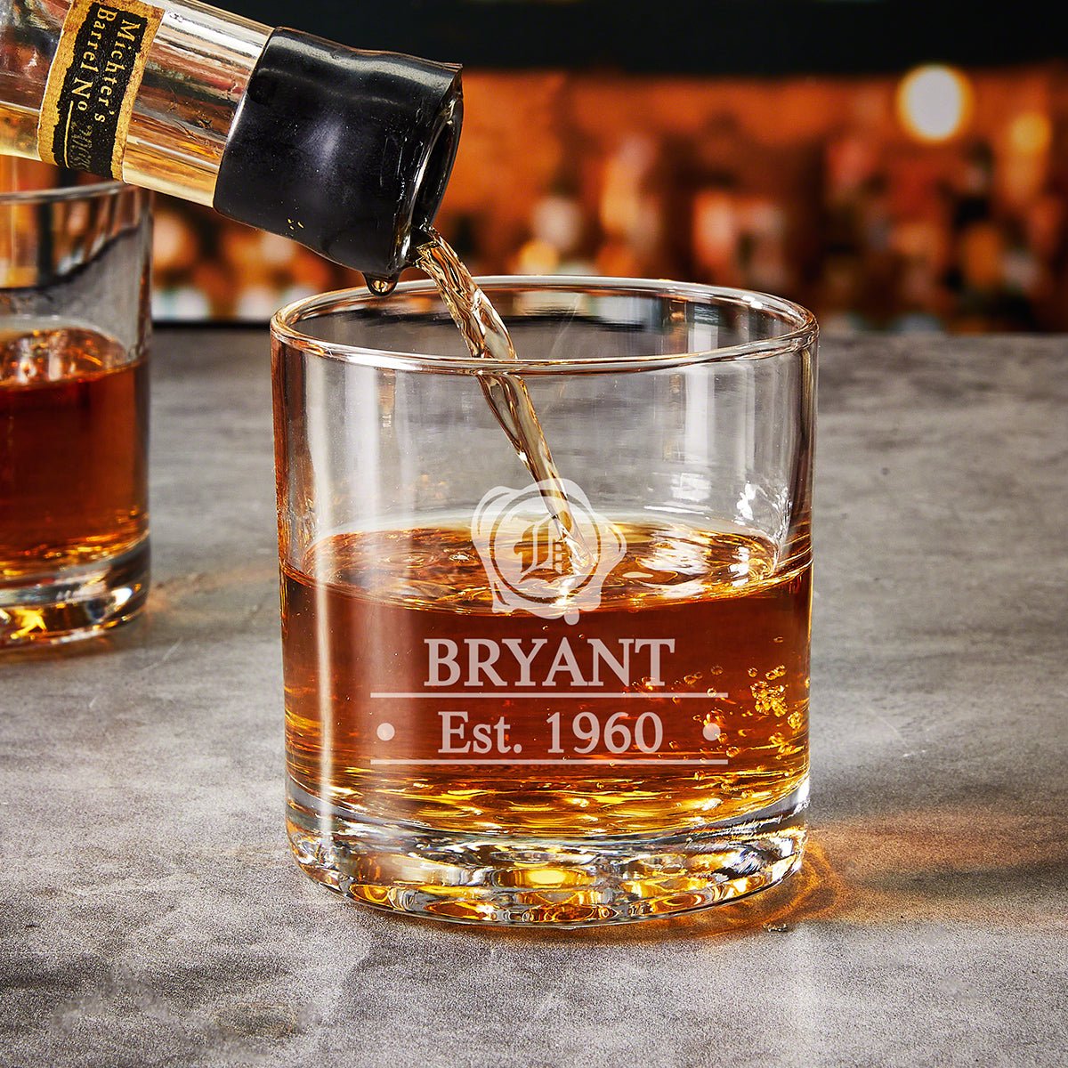 Lawyer Presentation Set with Custom Whiskey Decanter and Glasses - Bar Serving Tray & Lawyer Graduation Gift