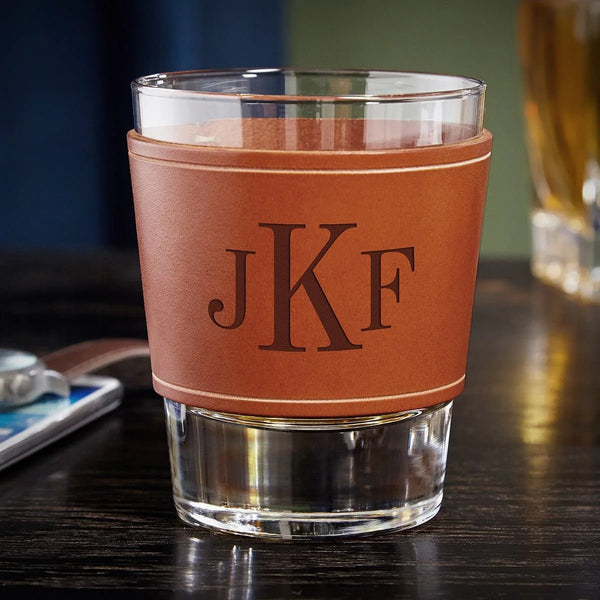 Leather Wrapped Whiskey Glasses