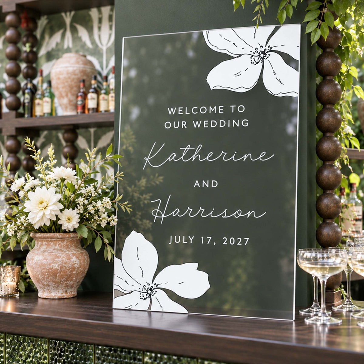 Love in Bloom Personalized Wedding Welcome Sign