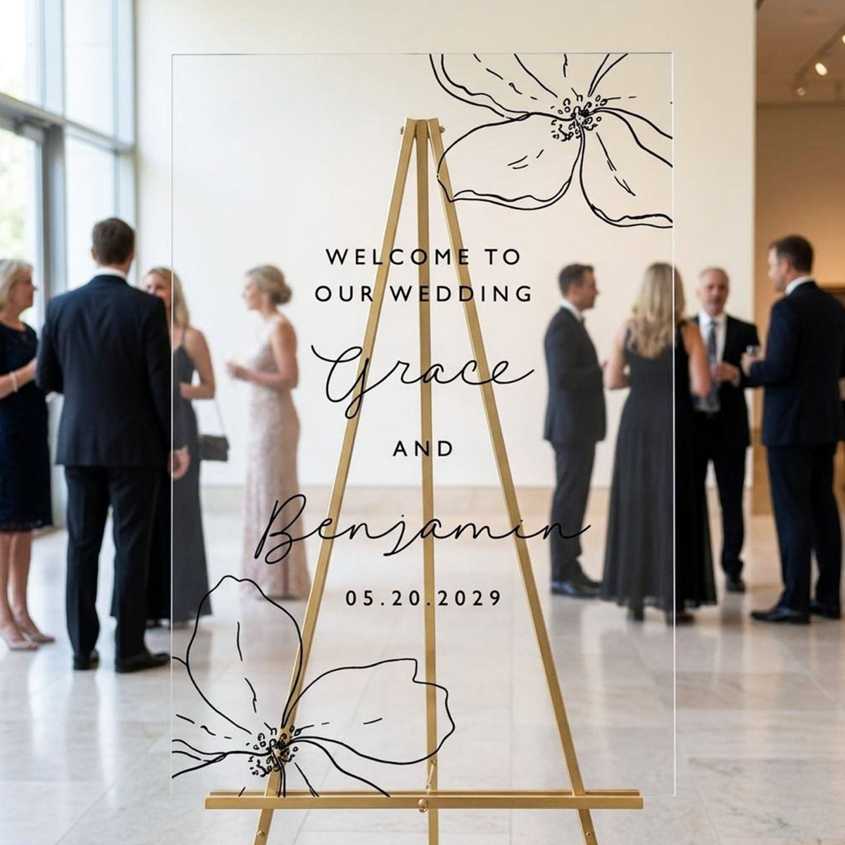 Love in Bloom Personalized Wedding Welcome Sign