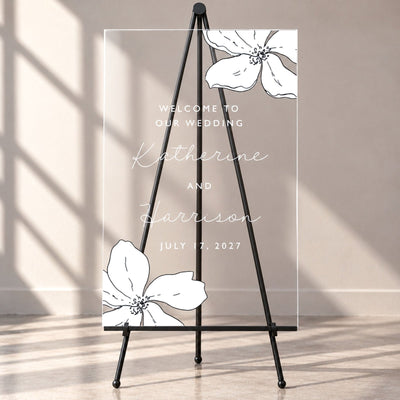 Love in Bloom Personalized Wedding Welcome Sign