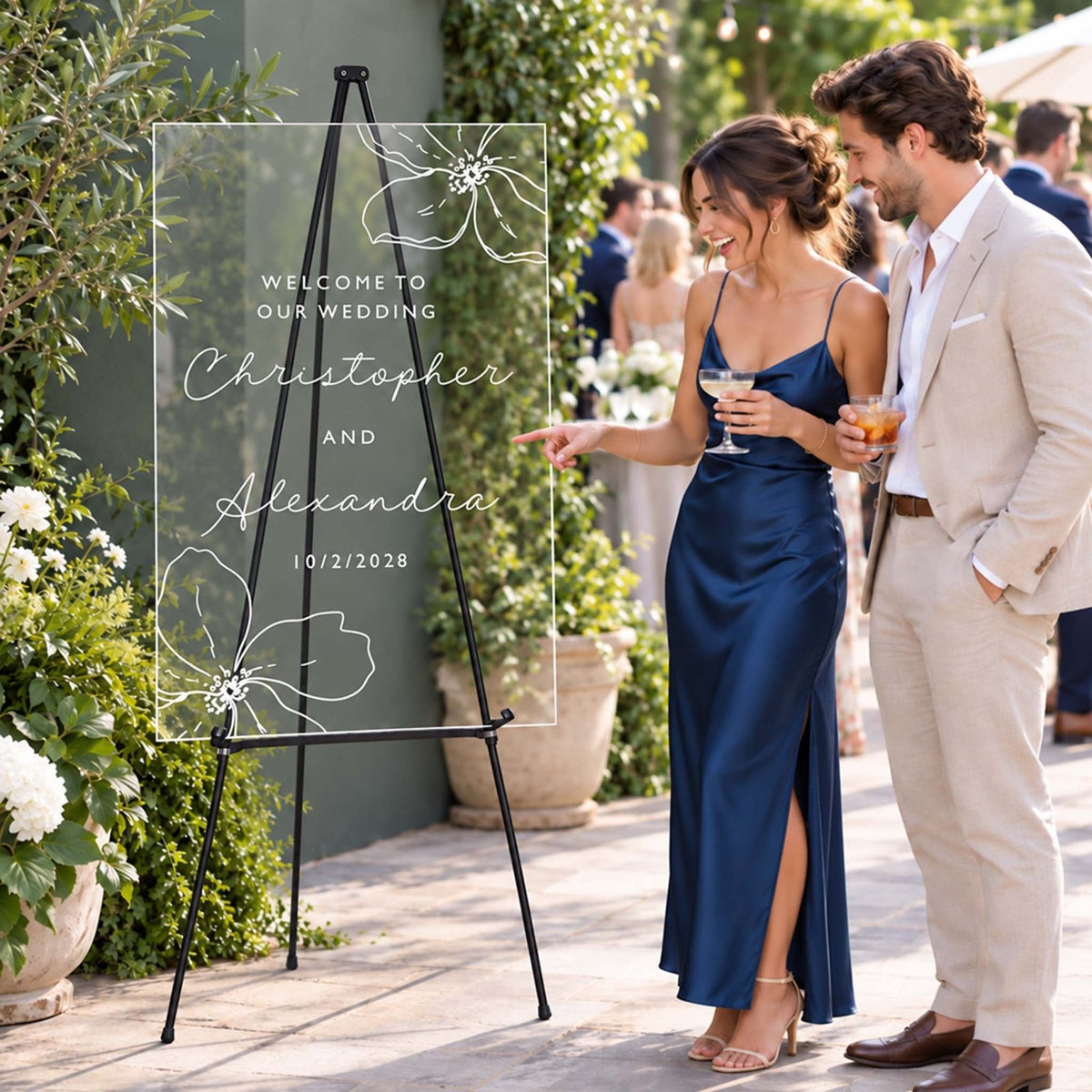 Love in Bloom Personalized Wedding Welcome Sign