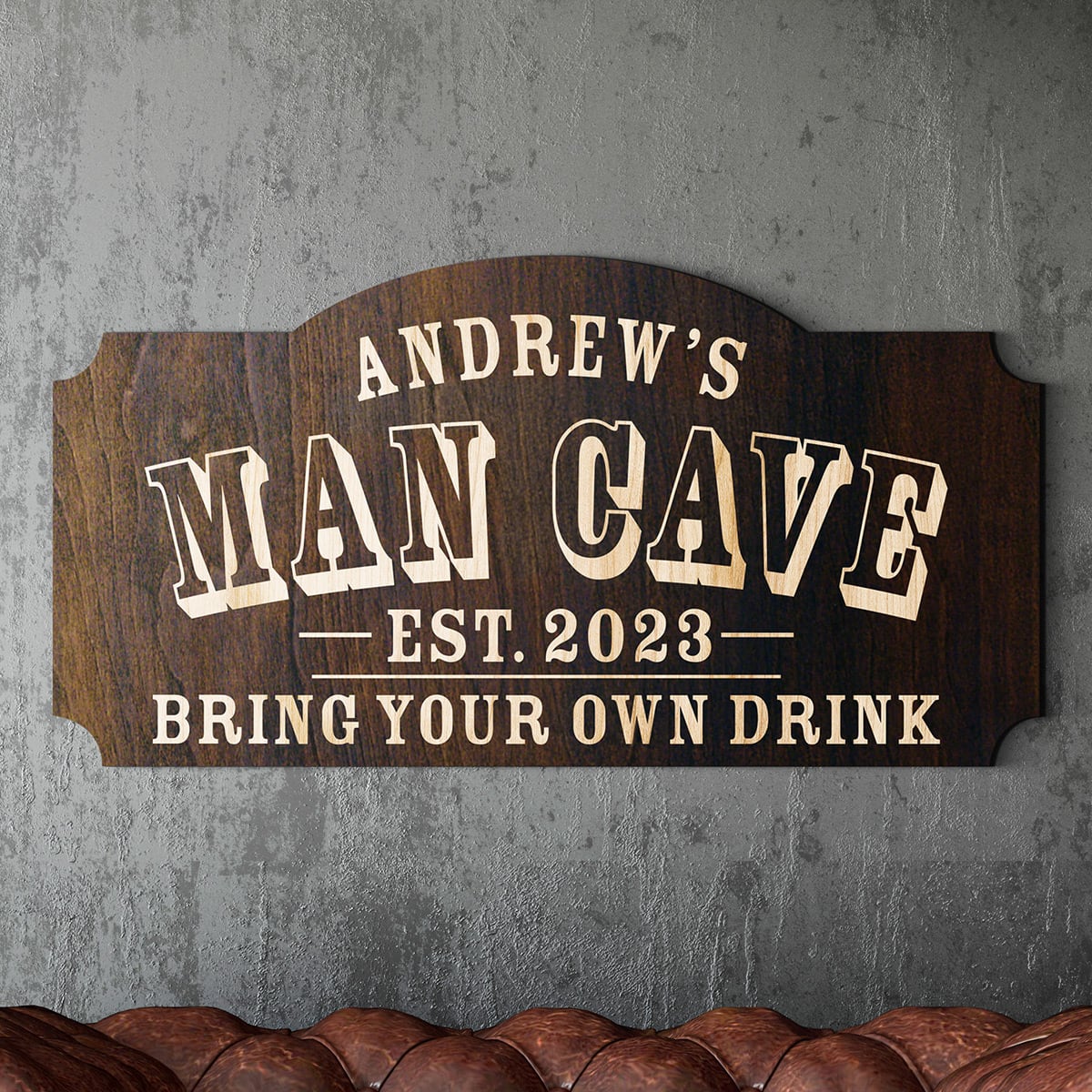 Man Cave Custom Wooden Sign (Signature Series)