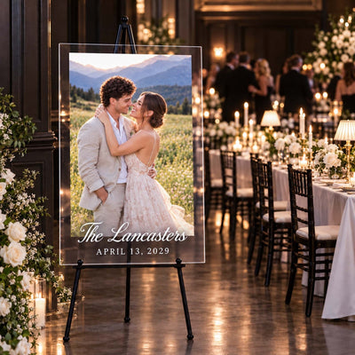 Meet the Newlyweds Personalized Wedding Photo Sign