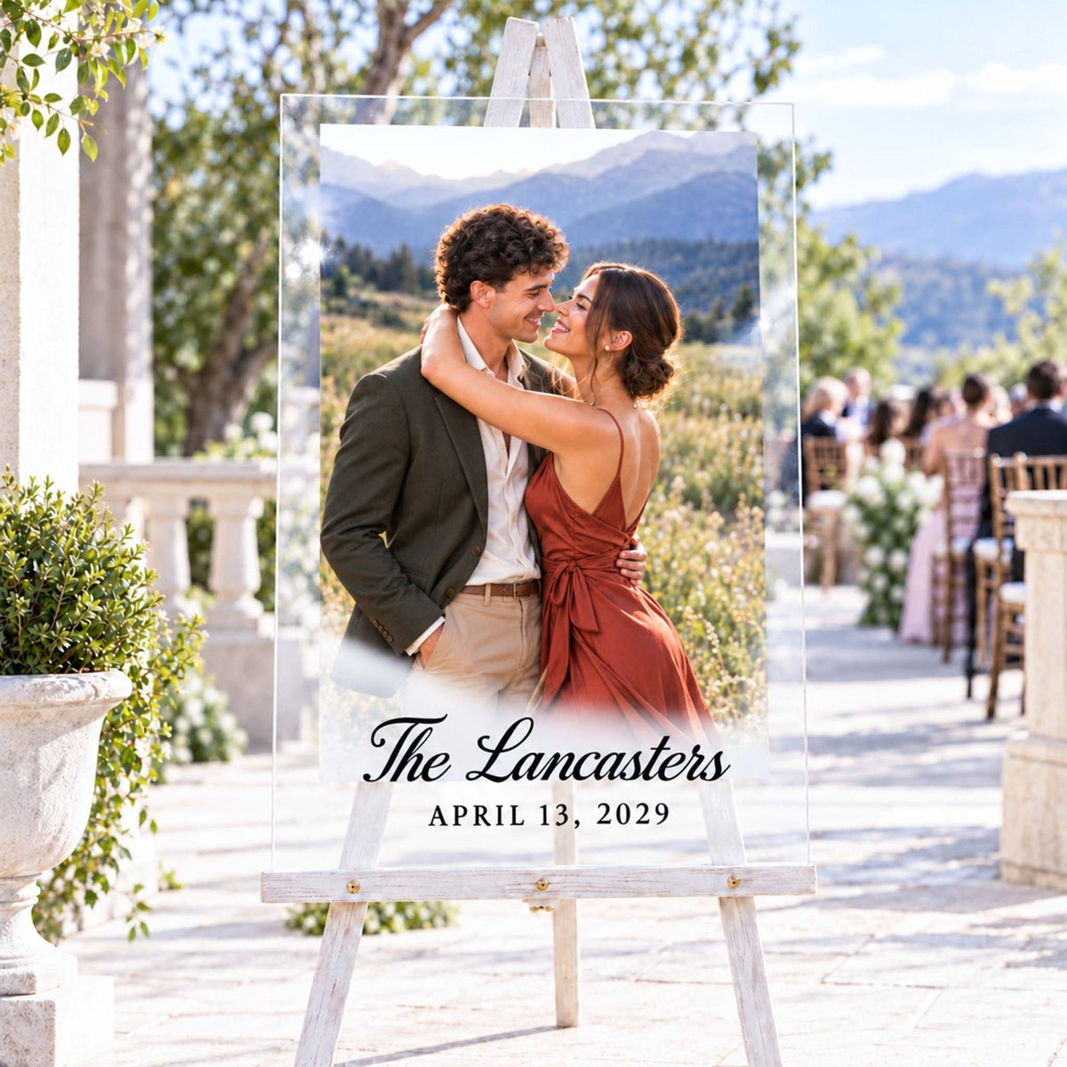 Meet the Newlyweds Personalized Wedding Photo Sign
