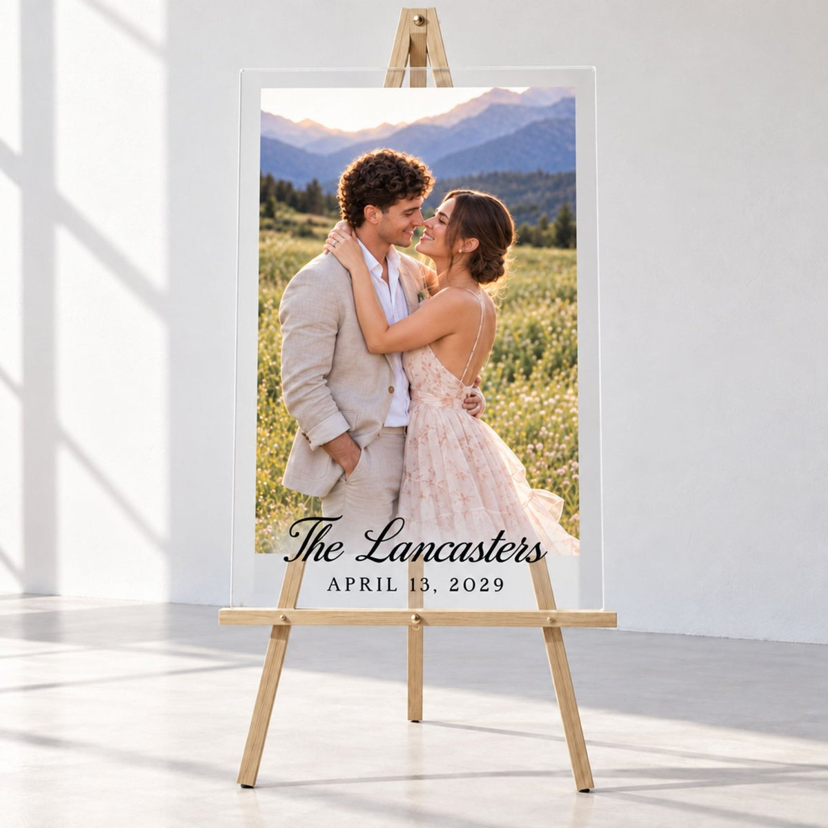 Meet the Newlyweds Personalized Wedding Photo Sign