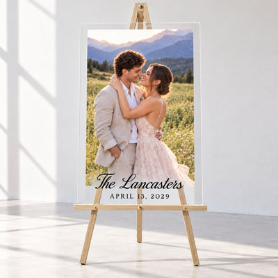Meet the Newlyweds Personalized Wedding Photo Sign