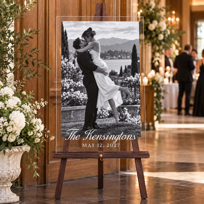 Meet the Newlyweds Personalized Wedding Photo Sign