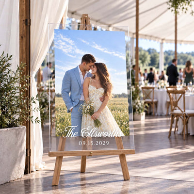 Meet the Newlyweds Personalized Wedding Photo Sign