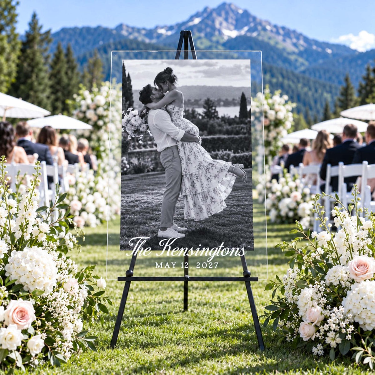Meet the Newlyweds Personalized Wedding Photo Sign