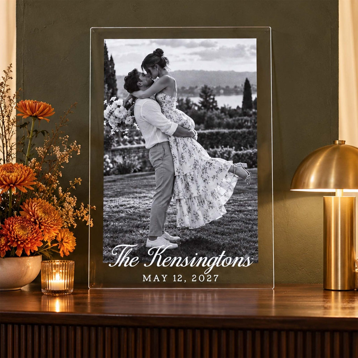 Meet the Newlyweds Personalized Wedding Photo Sign