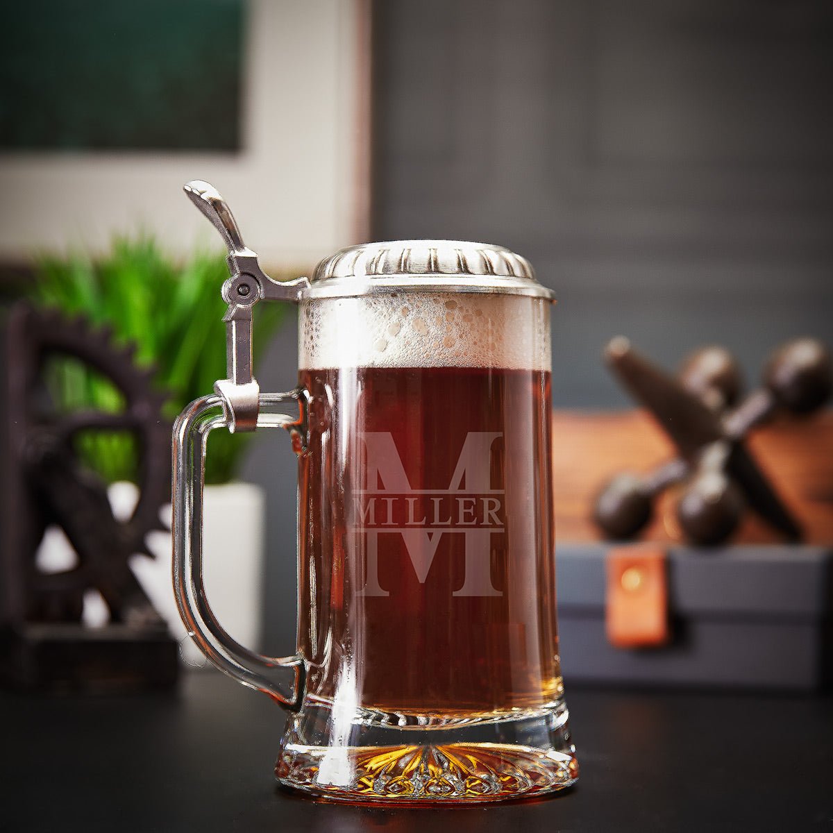 Monogrammed Beer Stein