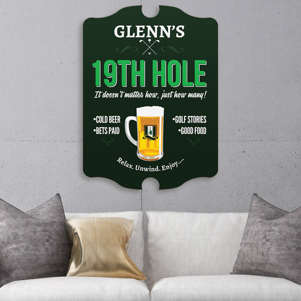 Nineteenth Hole Golf Custom Sign
