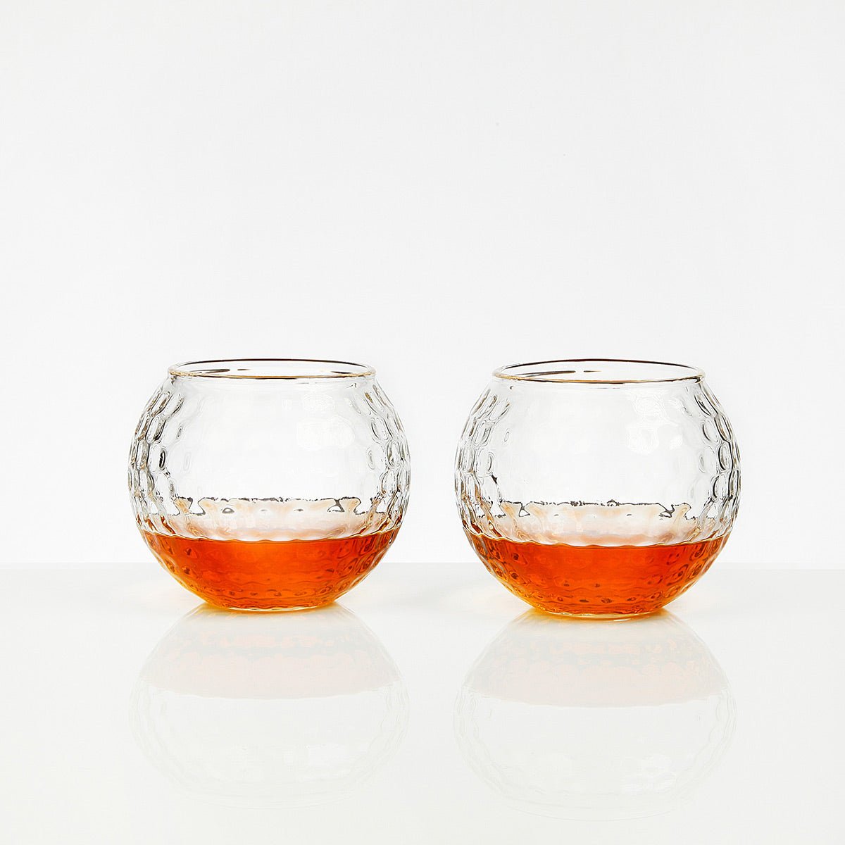Par Excellence Golf Ball Whiskey Glasses, Set of 2