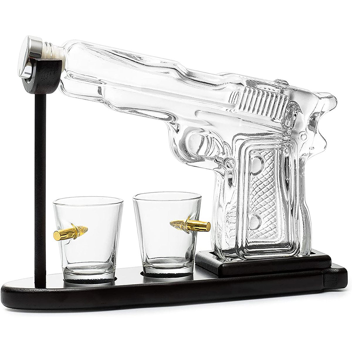 Paxton Gun Decanter with Bullet Shot Glasses
