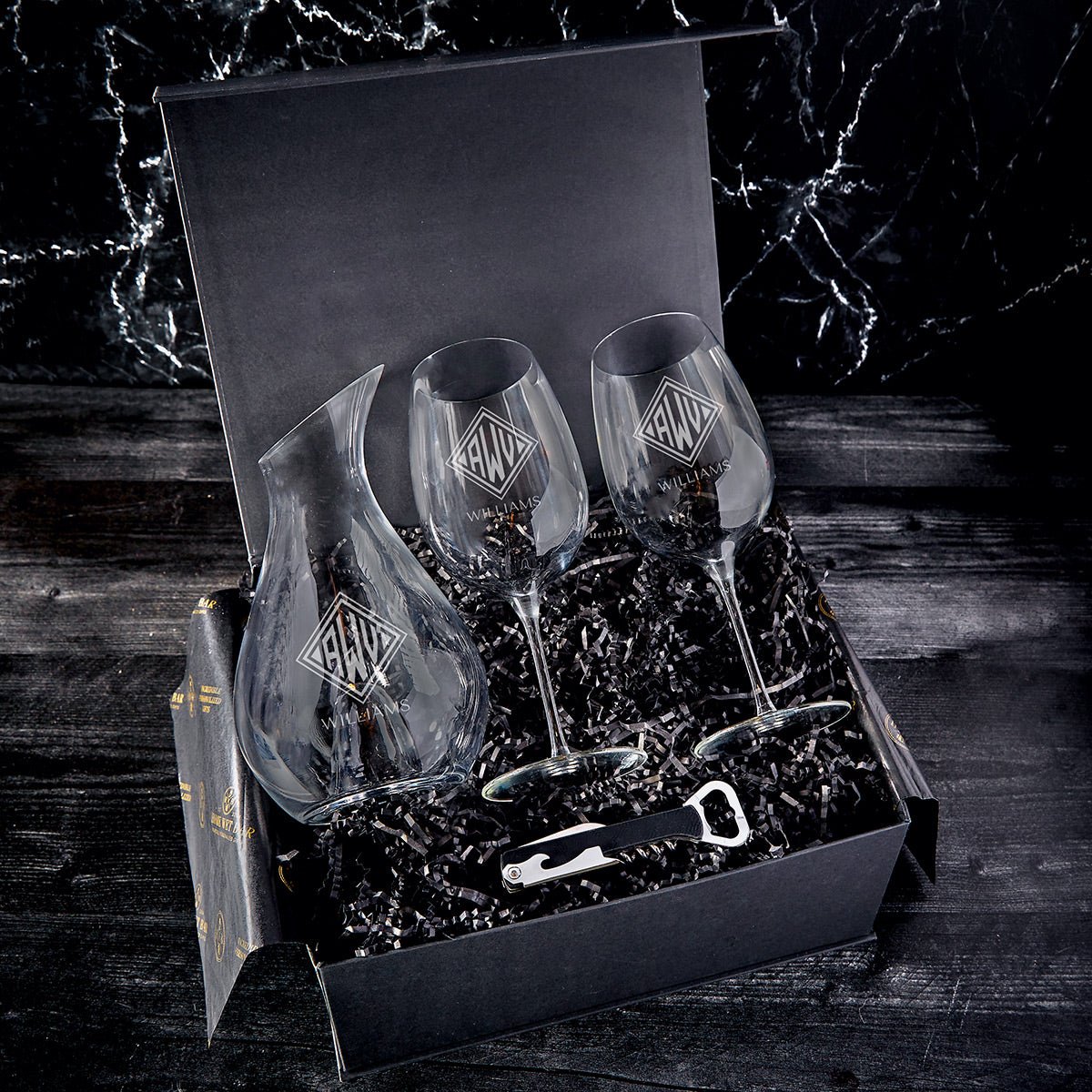 Personalized 5 pc Luxury Wine Gift Set