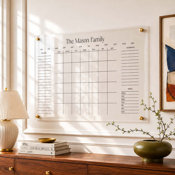 Personalized Acrylic Family Wall Calendar