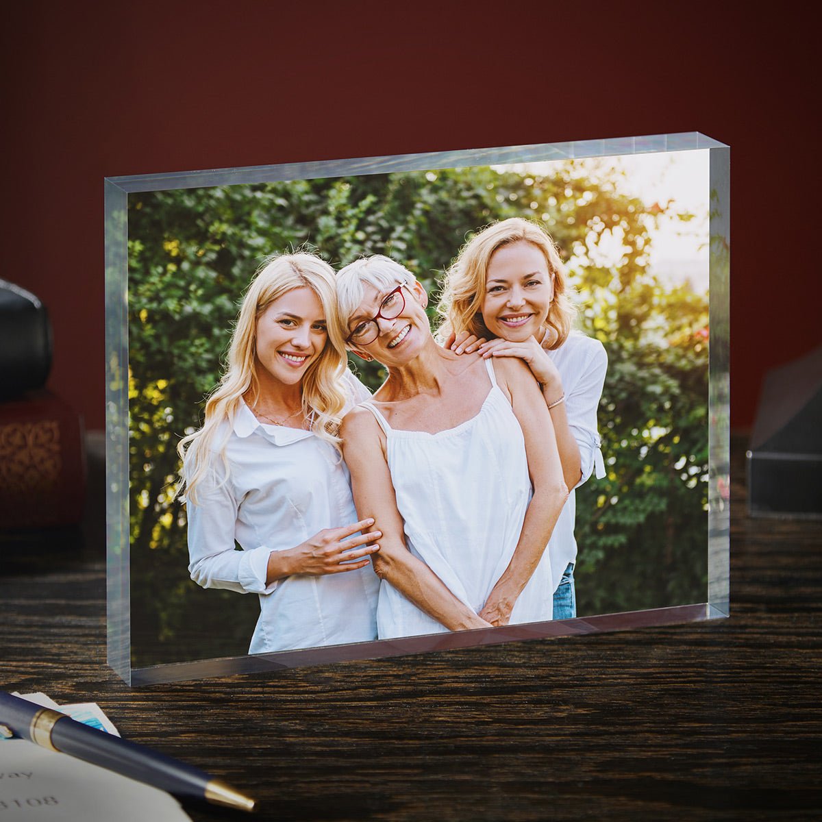 Personalized Acrylic Photo Block for Mom – Custom Picture Print, 1 - Inch Thick