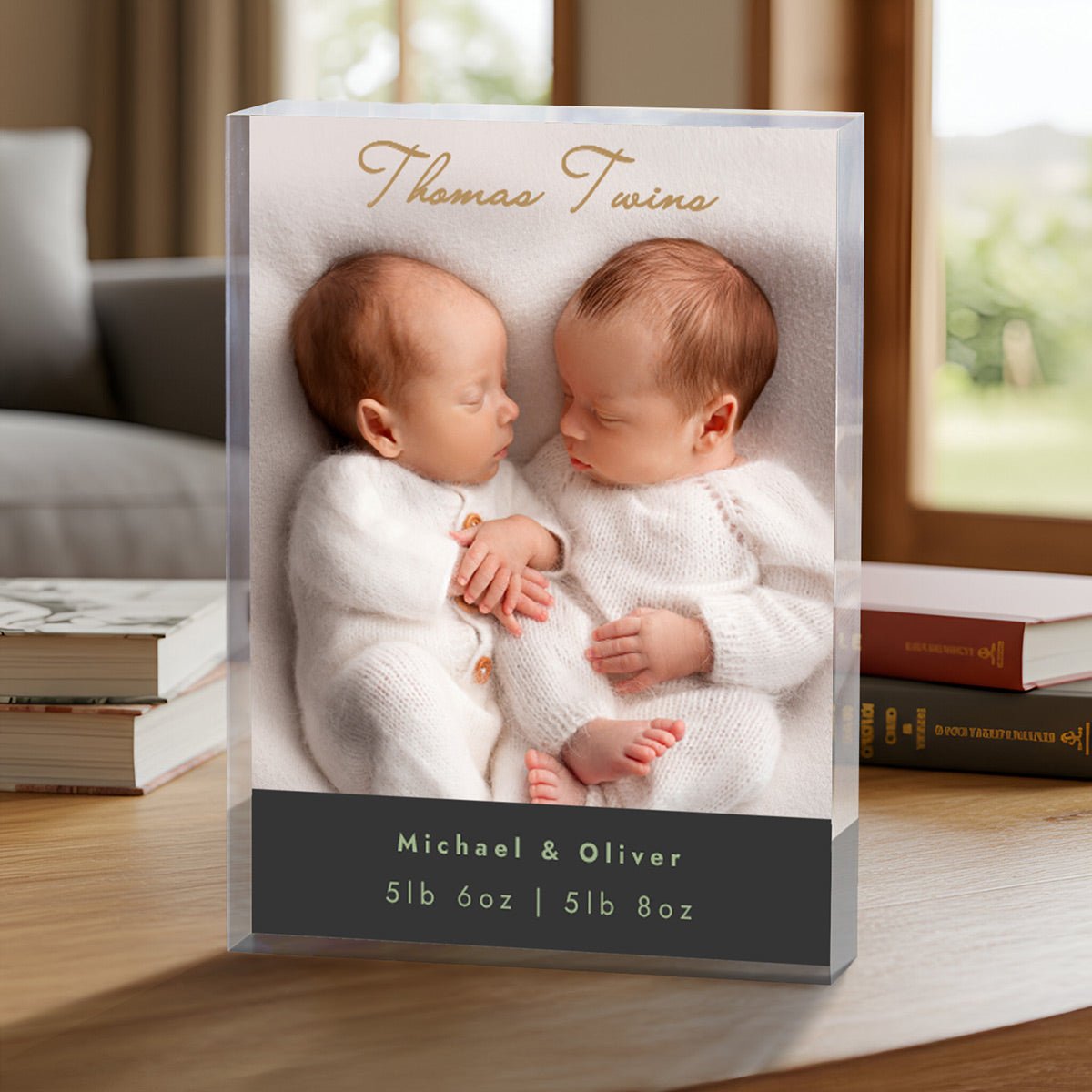 Personalized Baby Acrylic Photo Block – Custom Picture Print, 1 - Inch Thick