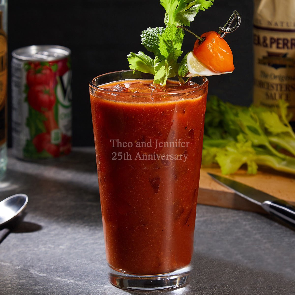 Personalized Bloody Mary Cocktail Glass