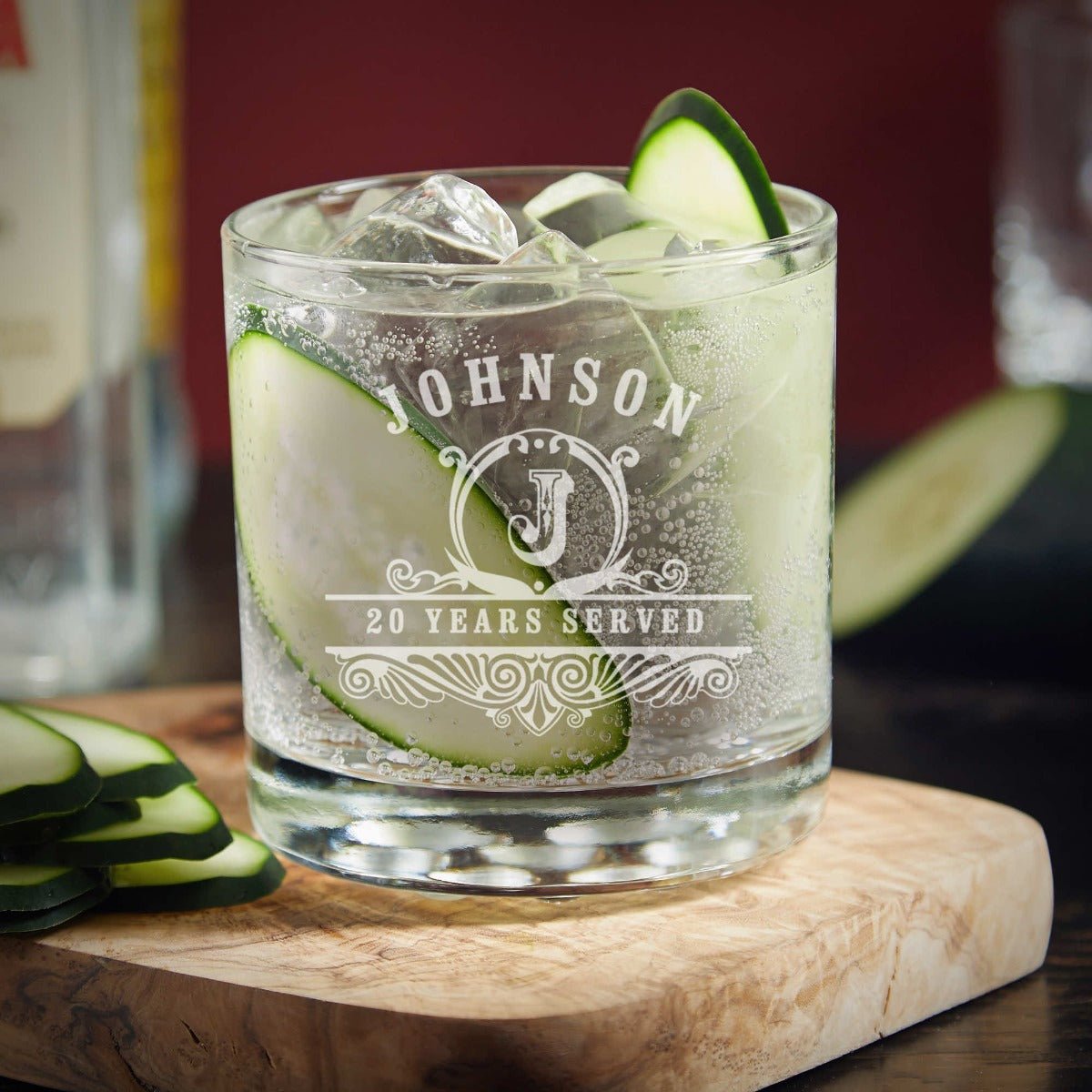 Personalized Buckman Whiskey Glasses for Lawyers, Set of 4