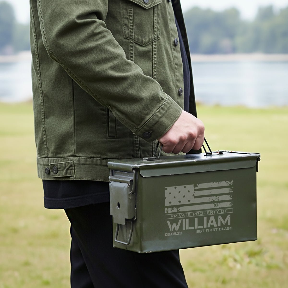 Personalized Caliber Ammo Box Cans
