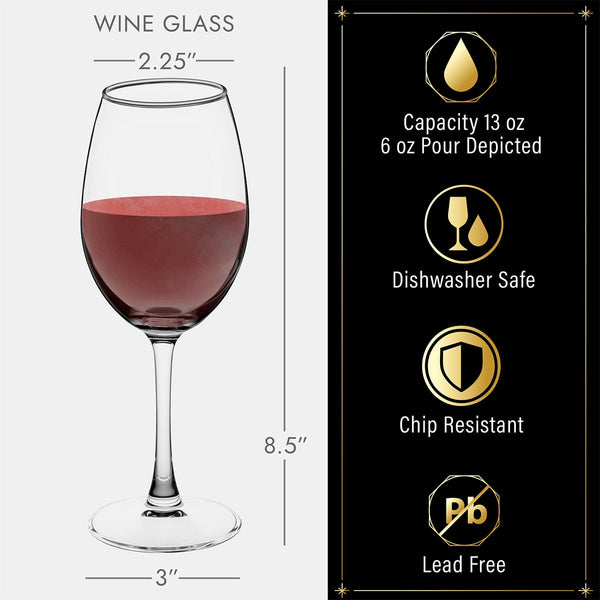 Personalized Custom Wine Glasses - Set of 4