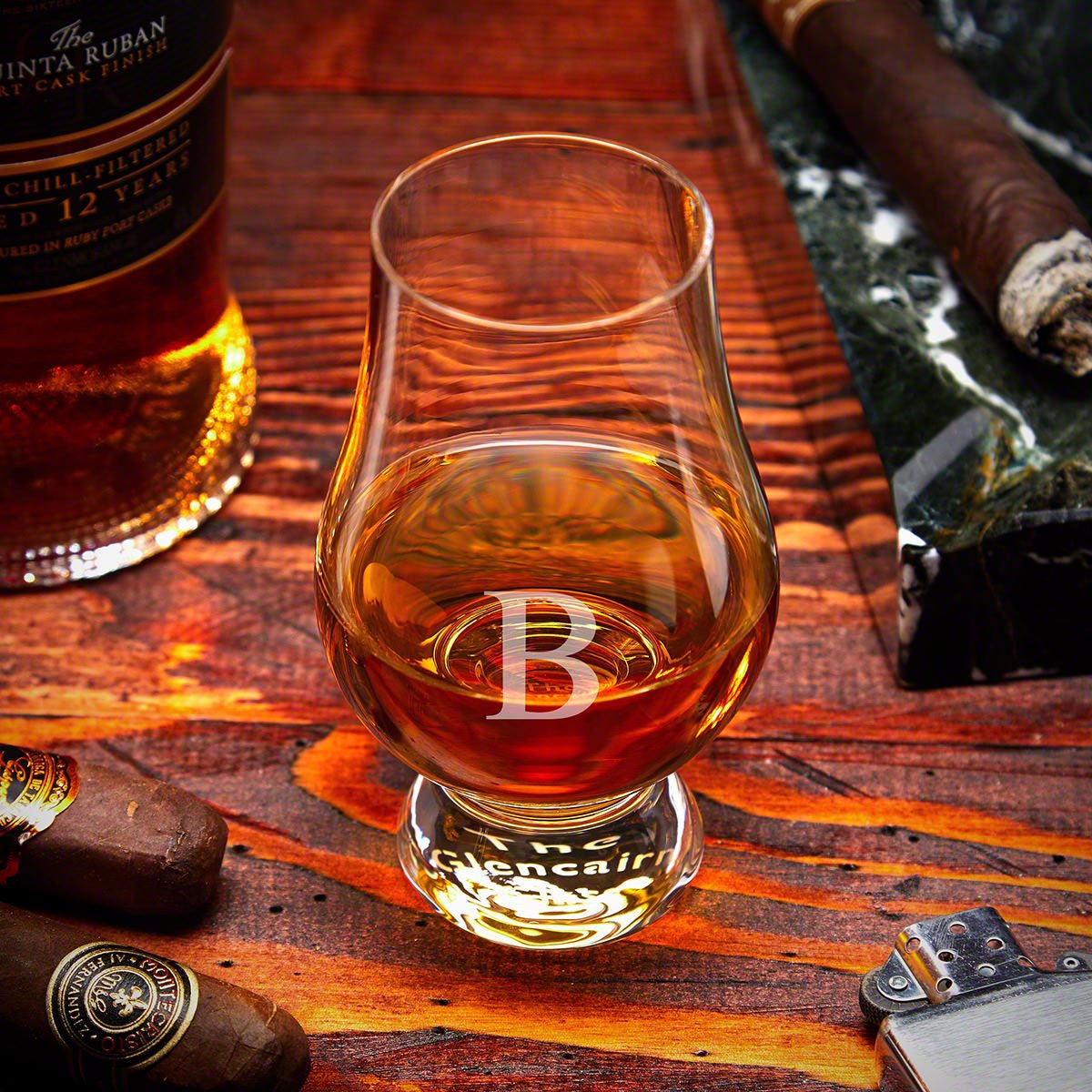 Personalized Glencairn Whiskey Gift Set with Box