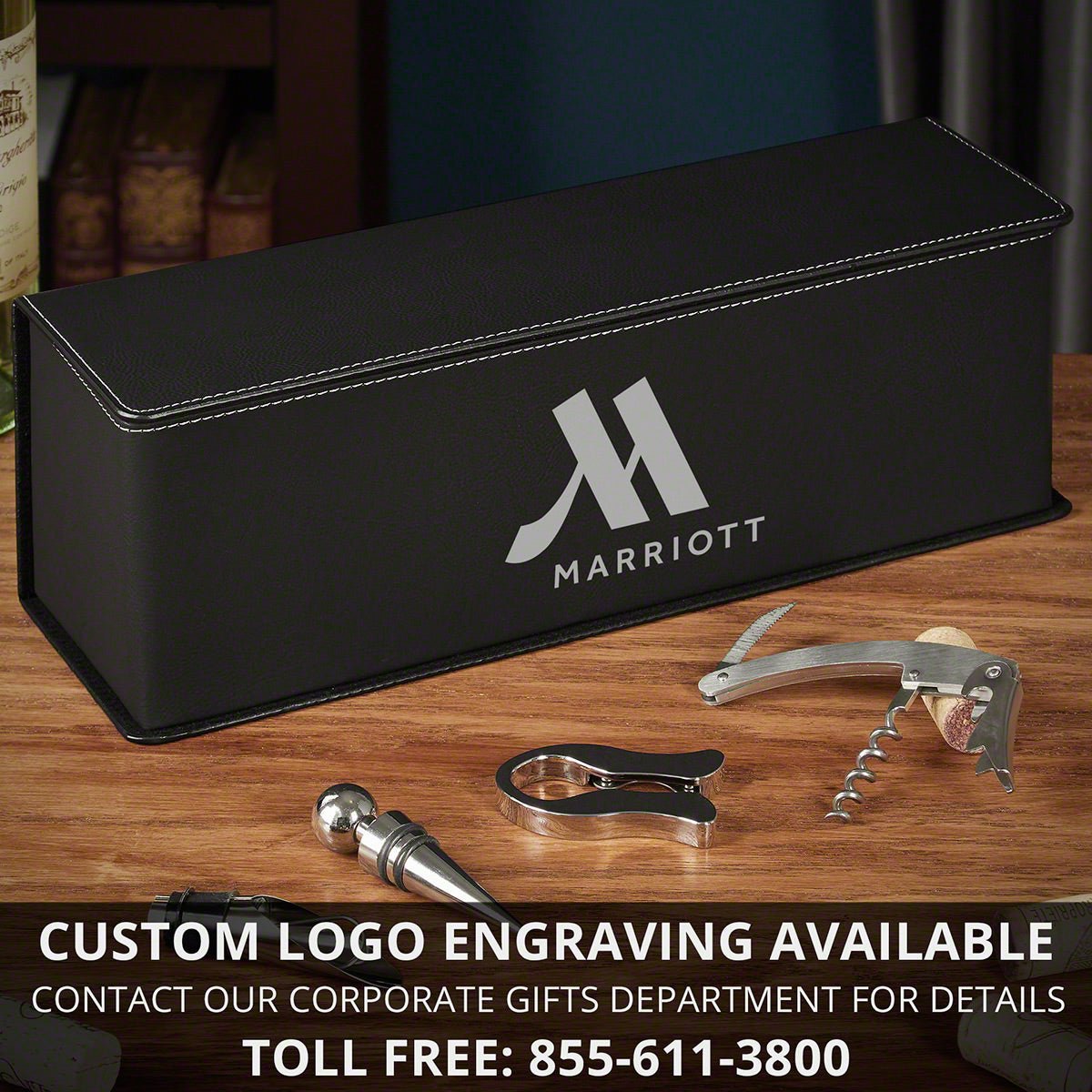 Personalized Leather Wine Gift Box