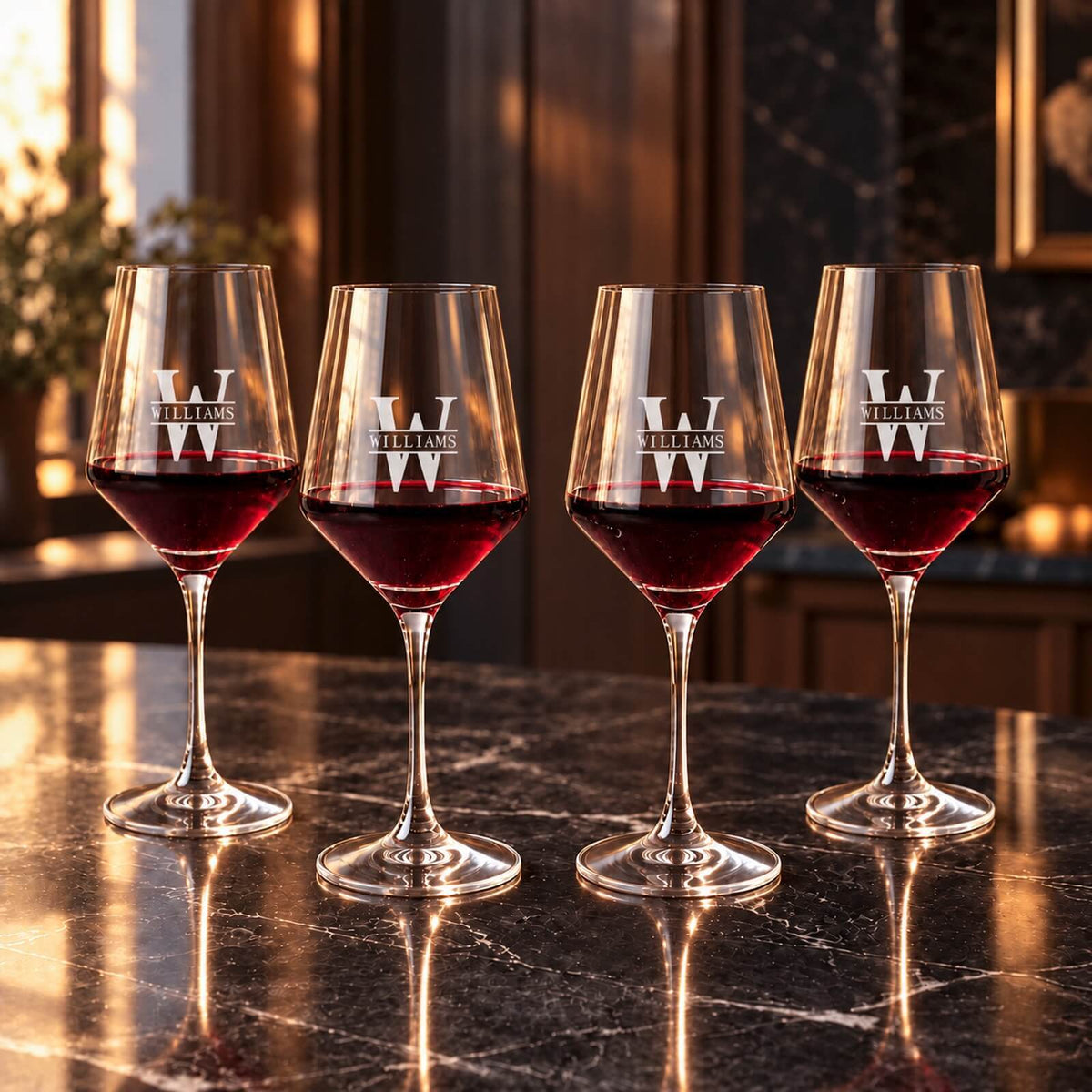 Personalized Montreux Cabernet Red Wine Glasses