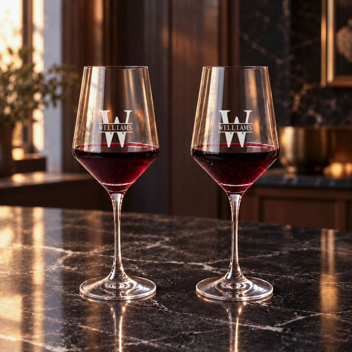Personalized Montreux Cabernet Red Wine Glasses