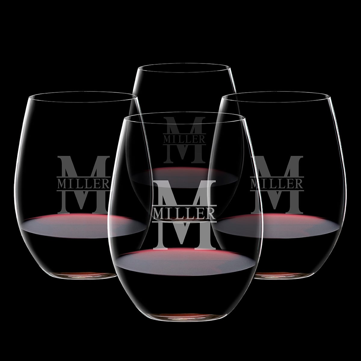 4 x spiegelau stemless crystal wine glasses Personalized Riedel Wine Glasses, Cabernet/Red Wine