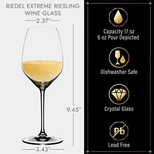 Personalized Riedel Wine Glasses, Riesling/White Wine - Set of 4