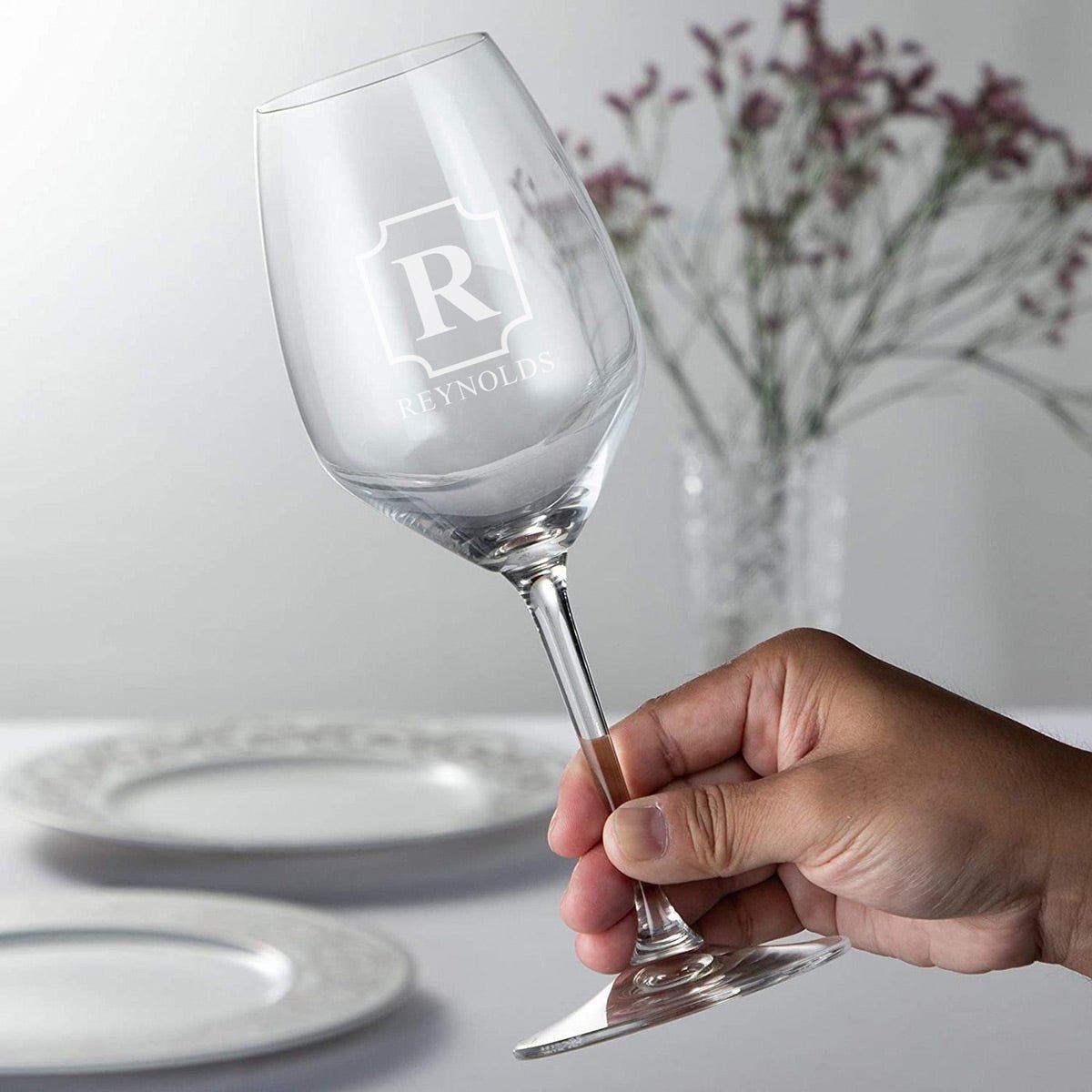 Personalized Riedel Wine Glasses, Riesling/White Wine - Set of 4