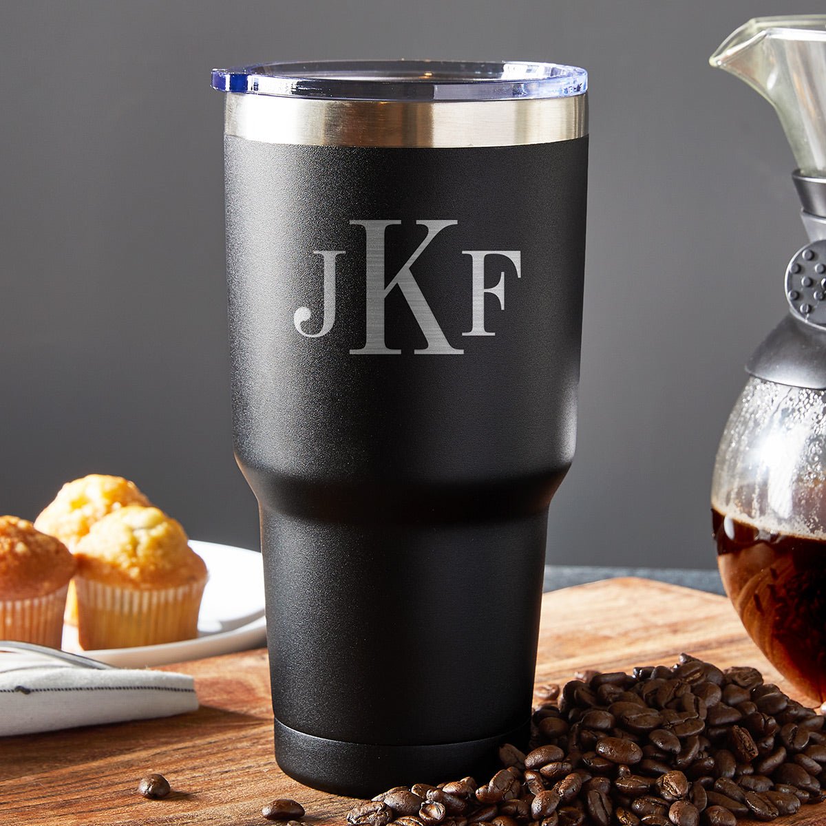 Personalized Stainless Steel Drink Tumbler 30oz - Insulated Black