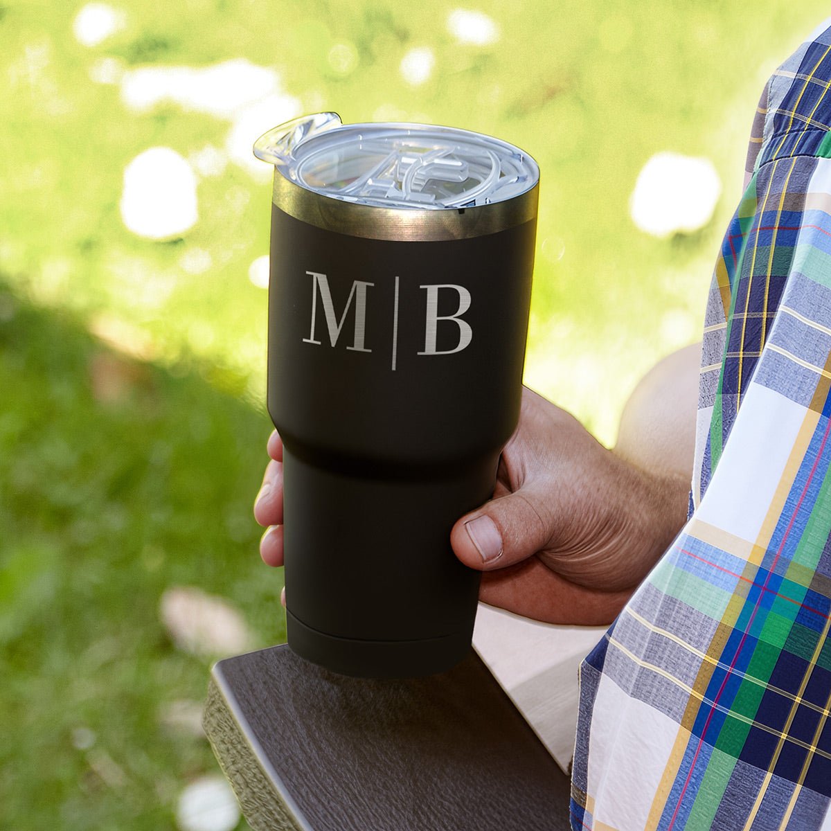 Personalized Stainless Steel Drink Tumbler 30oz - Insulated Black
