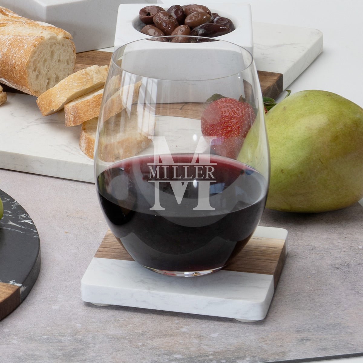 Personalized Stemless Riedel Wine Glasses, Cabernet/Merlot - Set of 2