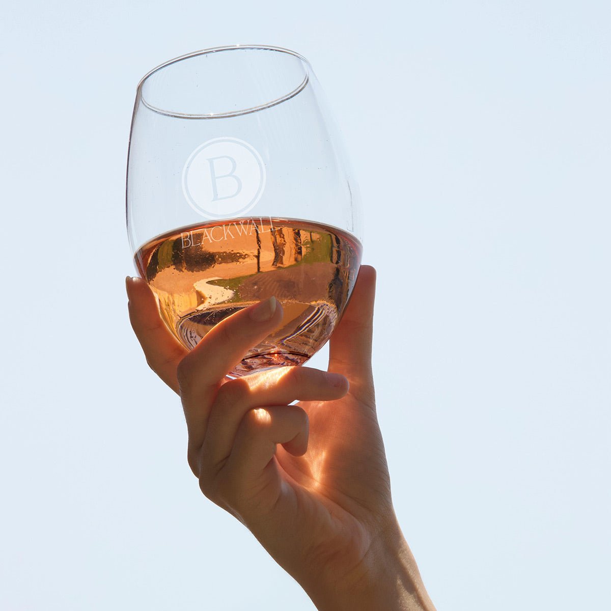 Personalized Stemless White Wine Glasses, Set of 4