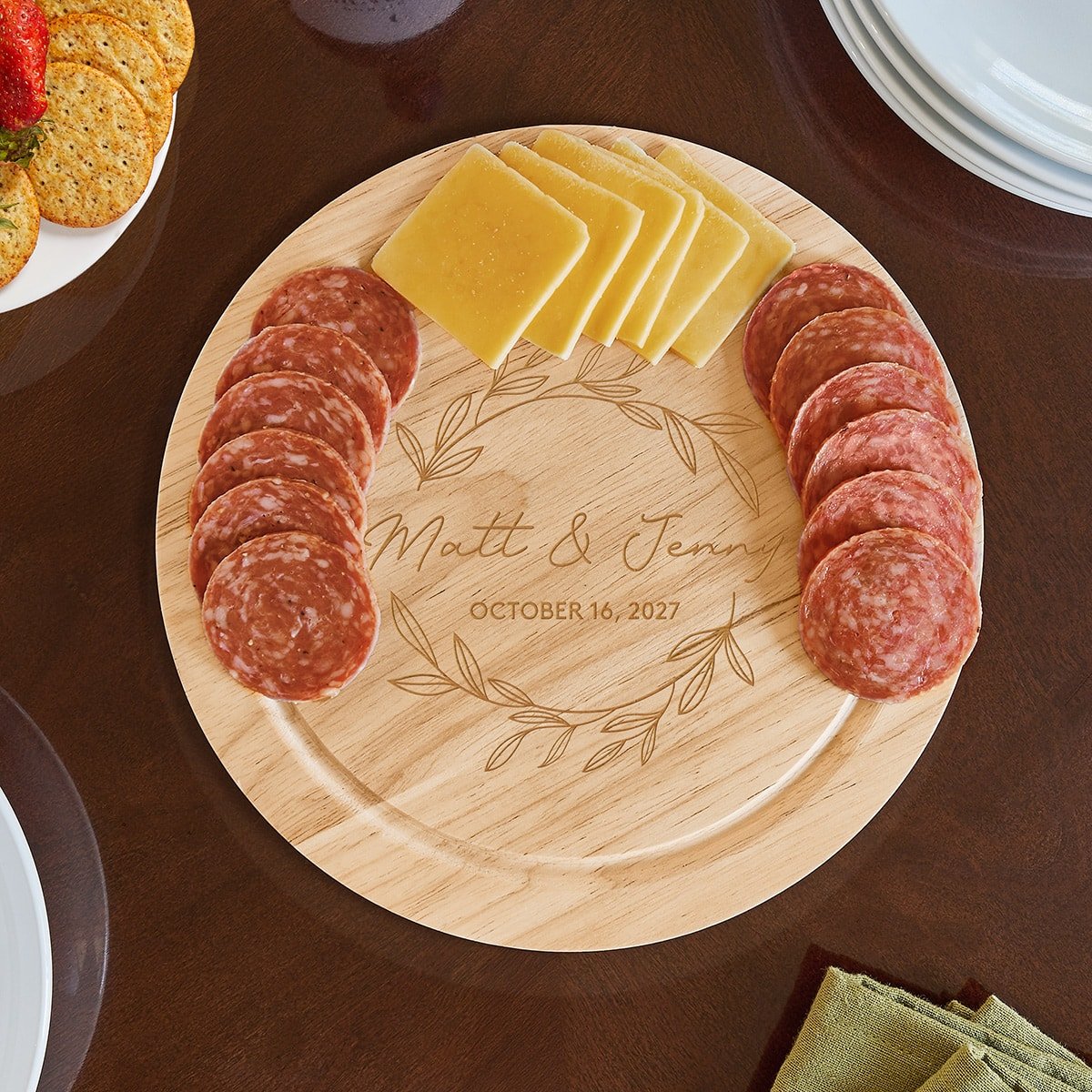 Personalized Swivel Cheese Board