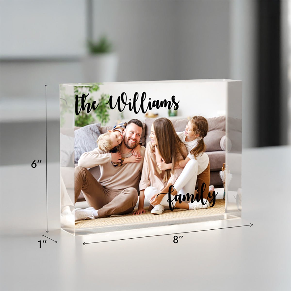 Personalized Wedding Acrylic Photo Block – Custom Picture Print, 1 - Inch Thick