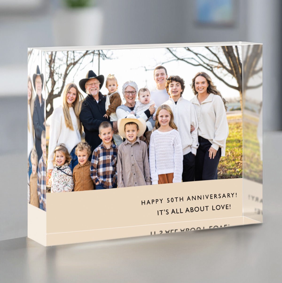 Personalized Wedding Acrylic Photo Block – Custom Picture Print, 1 - Inch Thick