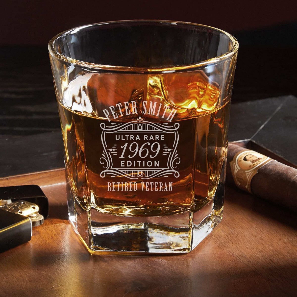 Personalized Whiskey Decanter Set with Colchester Glasses