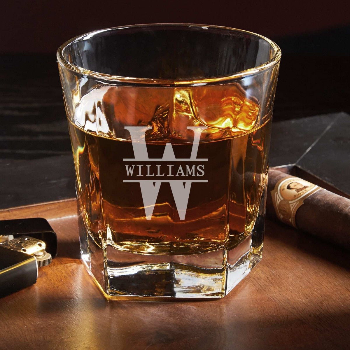 Personalized Whiskey Decanter Set with Colchester Glasses