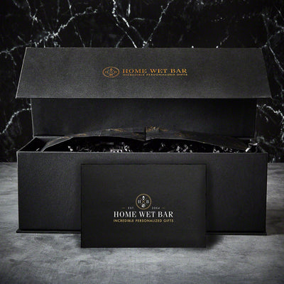Personalized Whiskey Decanter with Rocks Glasses & Luxury Box Set - 7pc