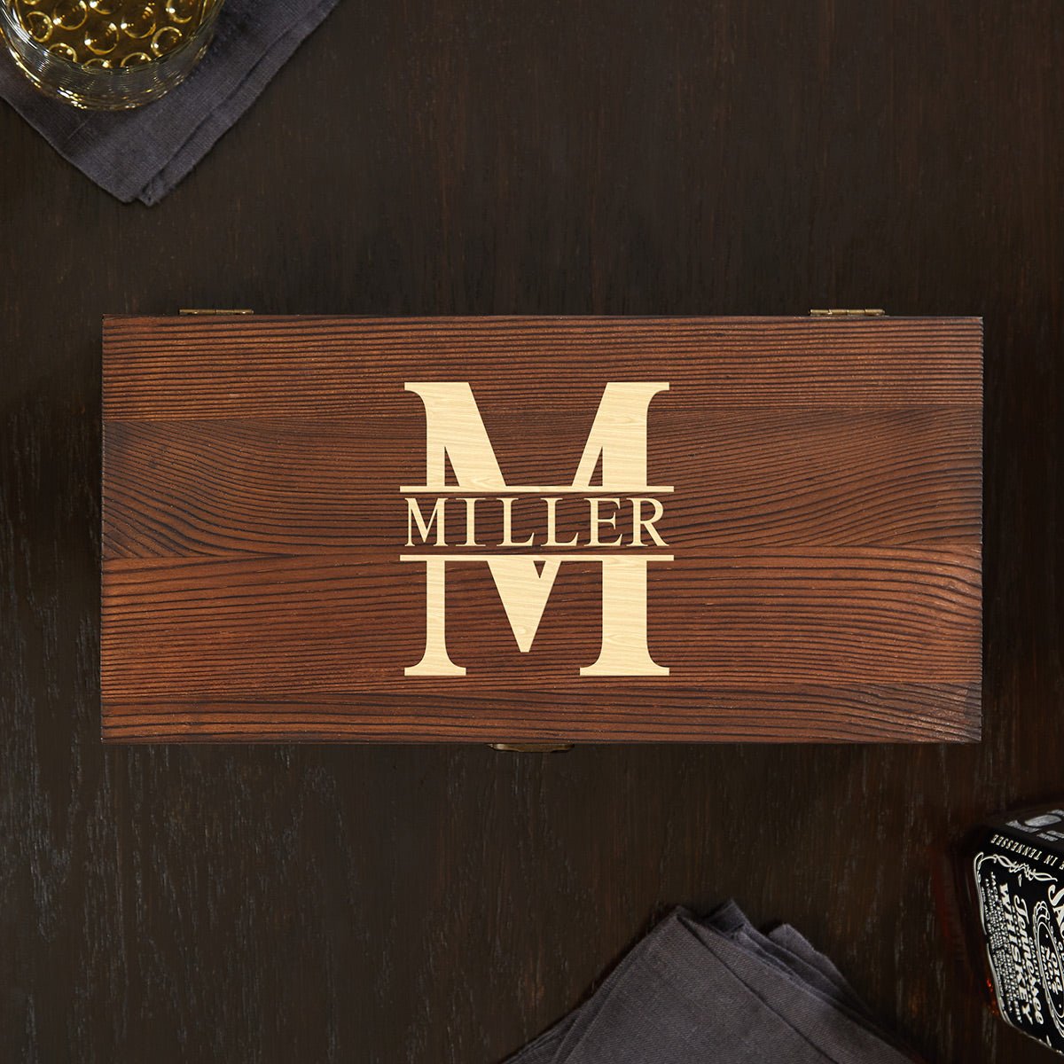 Personalized Whiskey Stones and 6oz Glasses Gift Set