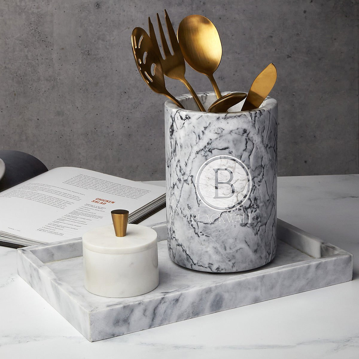 Personalized Wine Chiller White Marble