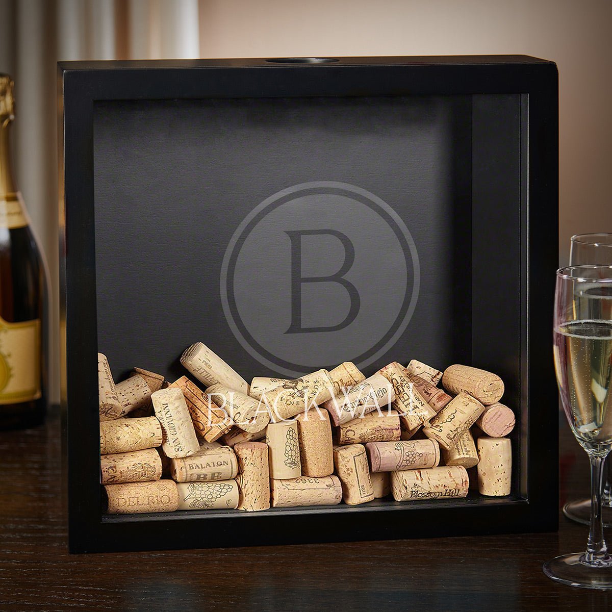 Personalized Wine Cork Shadow Box