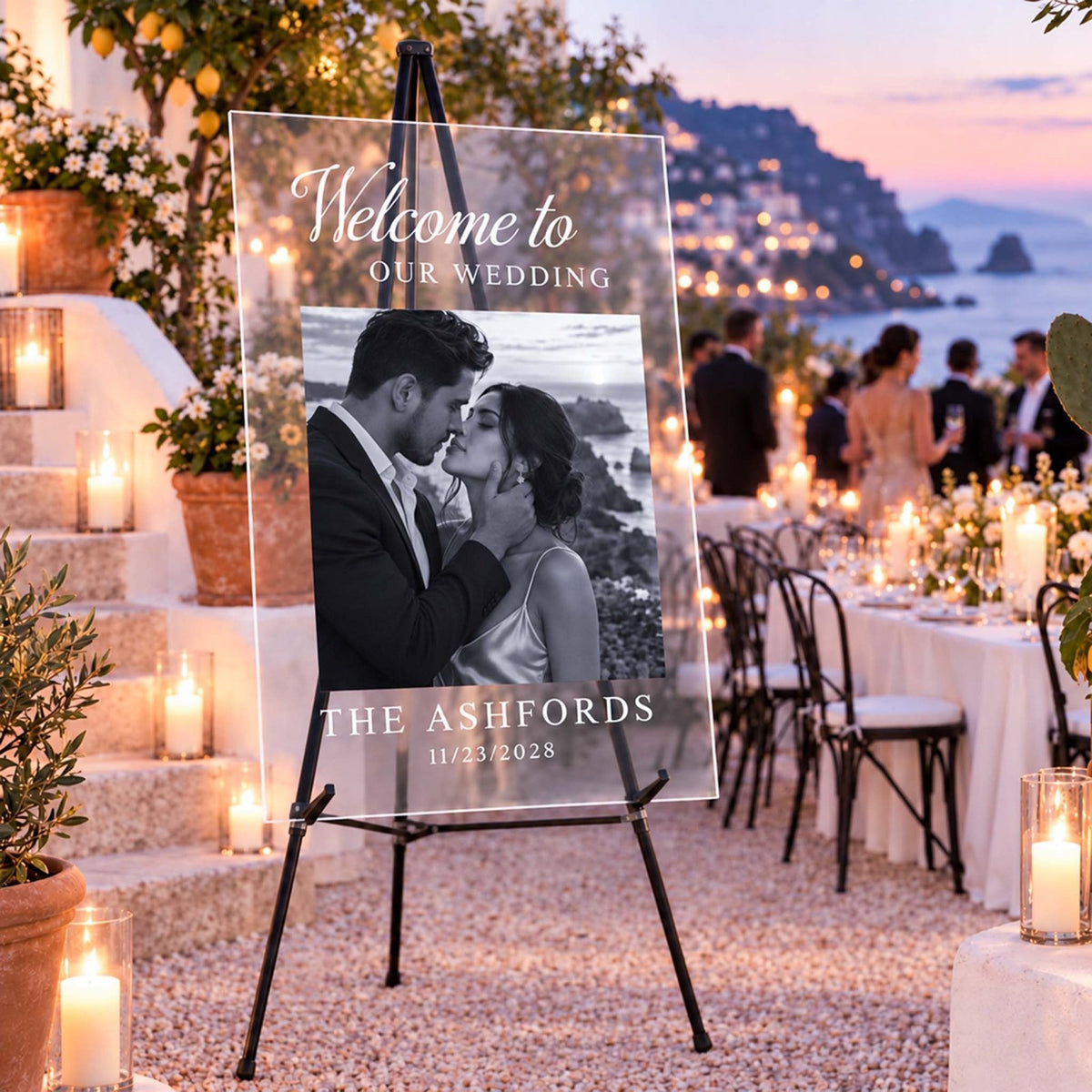 Picture-Perfect Love Personalized Photo Wedding Sign