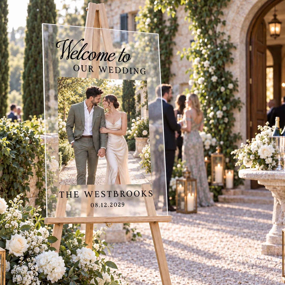 Picture-Perfect Love Personalized Photo Wedding Sign